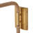 16" 1-Light Wall Sconce in Gold – Rotating Arm with Fabric Shade, Pull String Switch