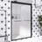 44-48 In. W × 72  In. H Matte Black Half Frameless Double Sliding Glass Shower Door  With SGCC Certified  1/4" Clear  Tempered Glass  | Safety Explosion-Proof Film |  | Reversible Installation