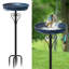 Bain d'oiseaux en métal pour l'extérieur, bol de mangeoire à 5 branches amélioré (bleu rétro)-133694747