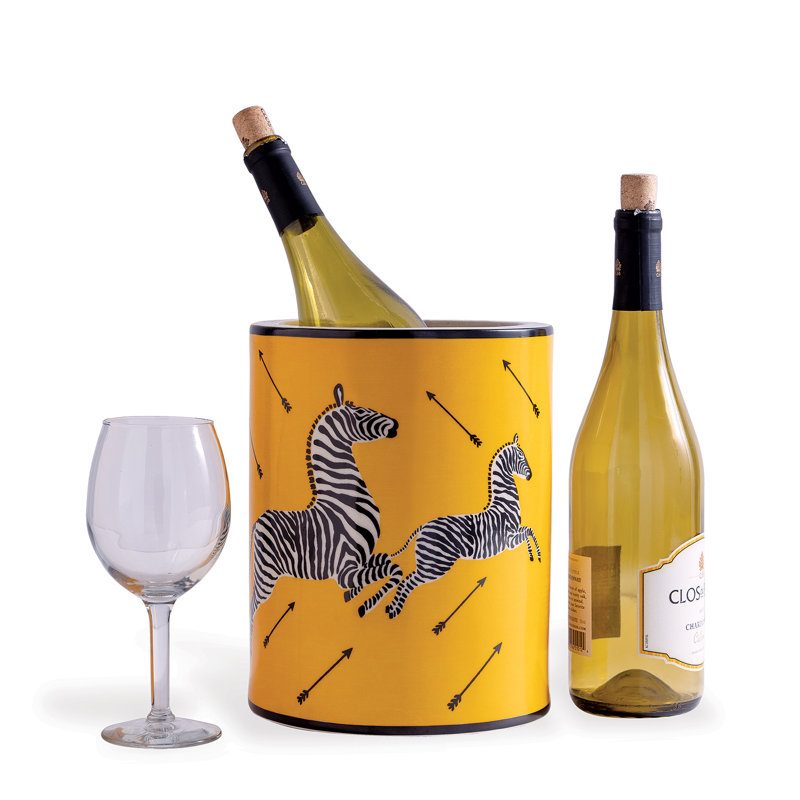 Scalamandre Maison Zebra Champagne Bucket, Yellow