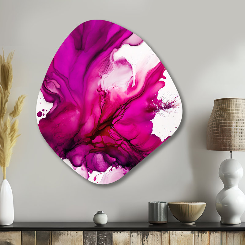 Ancien mystère in Viva magenta II, H 35 po x l 31 po