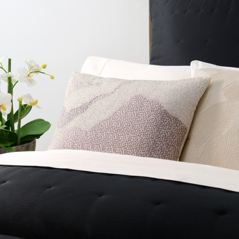 Donna Karan Home Beaded Cloud 16In X 20In Decorative Pillow Platinum