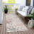 Machine Washable Indoor/Outdoor Xhevrie Salmon Rug-322372189