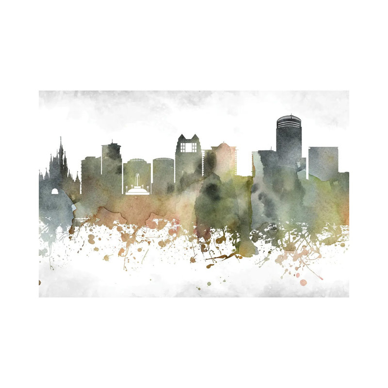 Orlando Skyline by WallDecorAddict - Wrapped Canvas Print, 20.32 cm H x 30.48 cm W