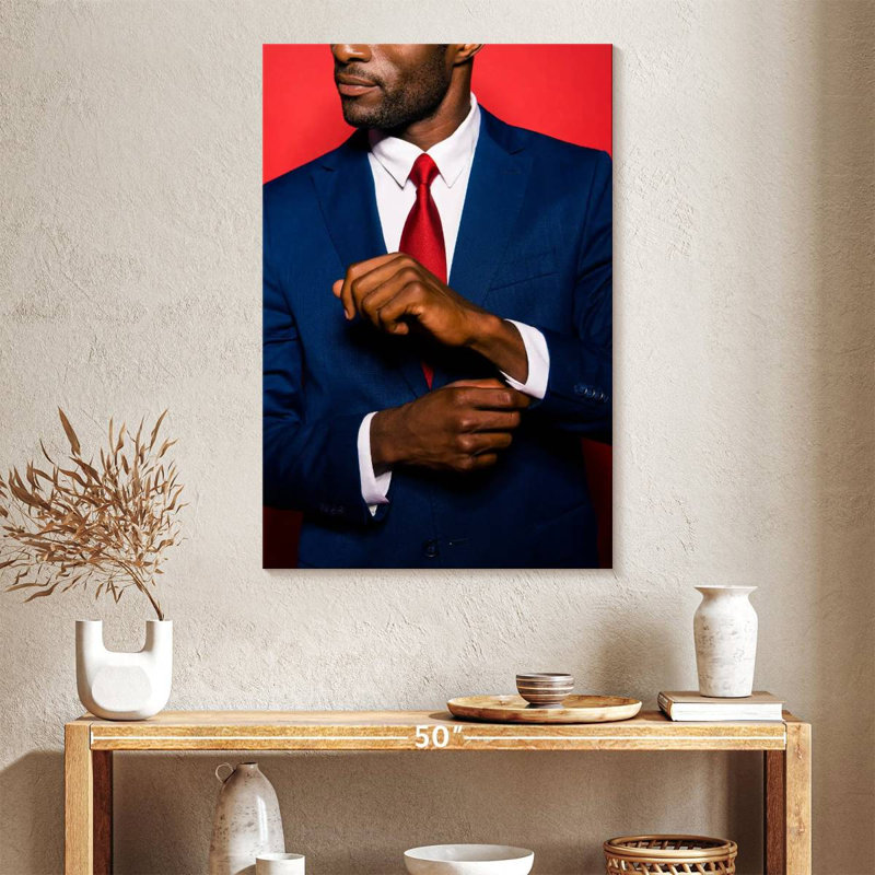 Shuttleworth Man In Blue Suit, 39" H x 26" W