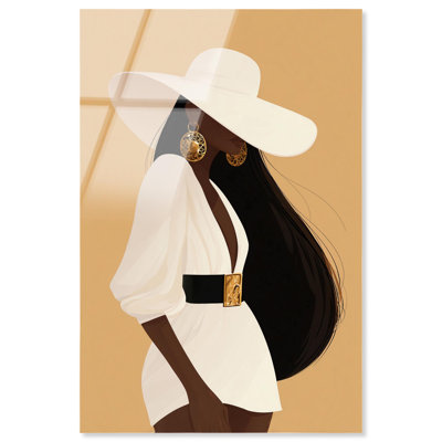 Sun Hat Serenity I Acrylic Print Fashion Art Prints by Art Remedy, Ready to Hang, 16 x 24