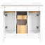 Meuble-lavabo blanc avec lavabo en céramique, armoire à cadre en bois massif 36 po, 4 tiroirs et 2 armoires, style moderne, armoire de rangement, blanc, sophistiqué-1215132160