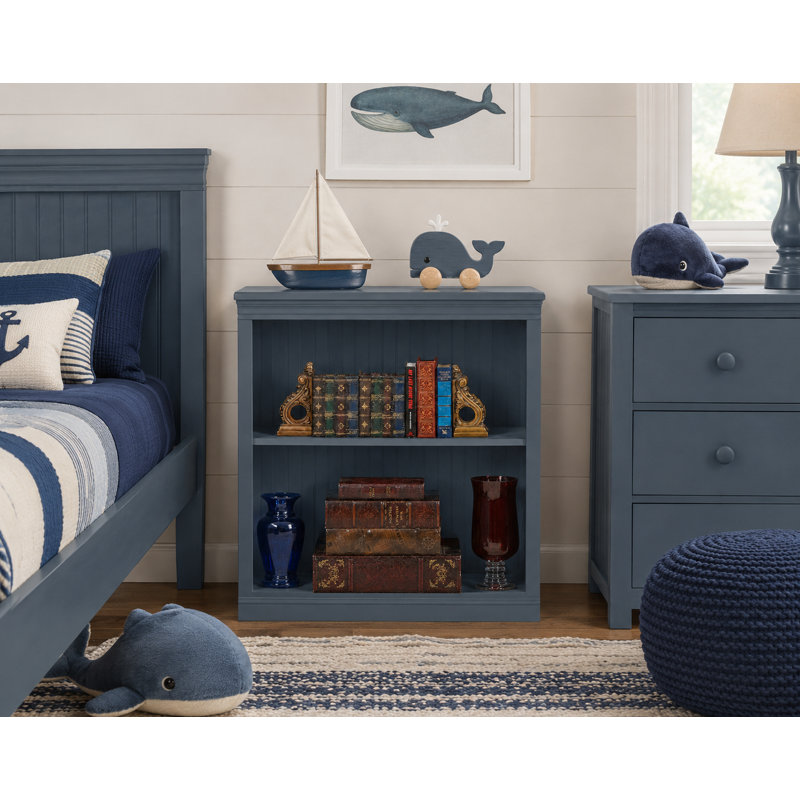 Sherita Bookcase, Dark Blue, (1 Shelf) 36” H x 32” W x 14.25” D