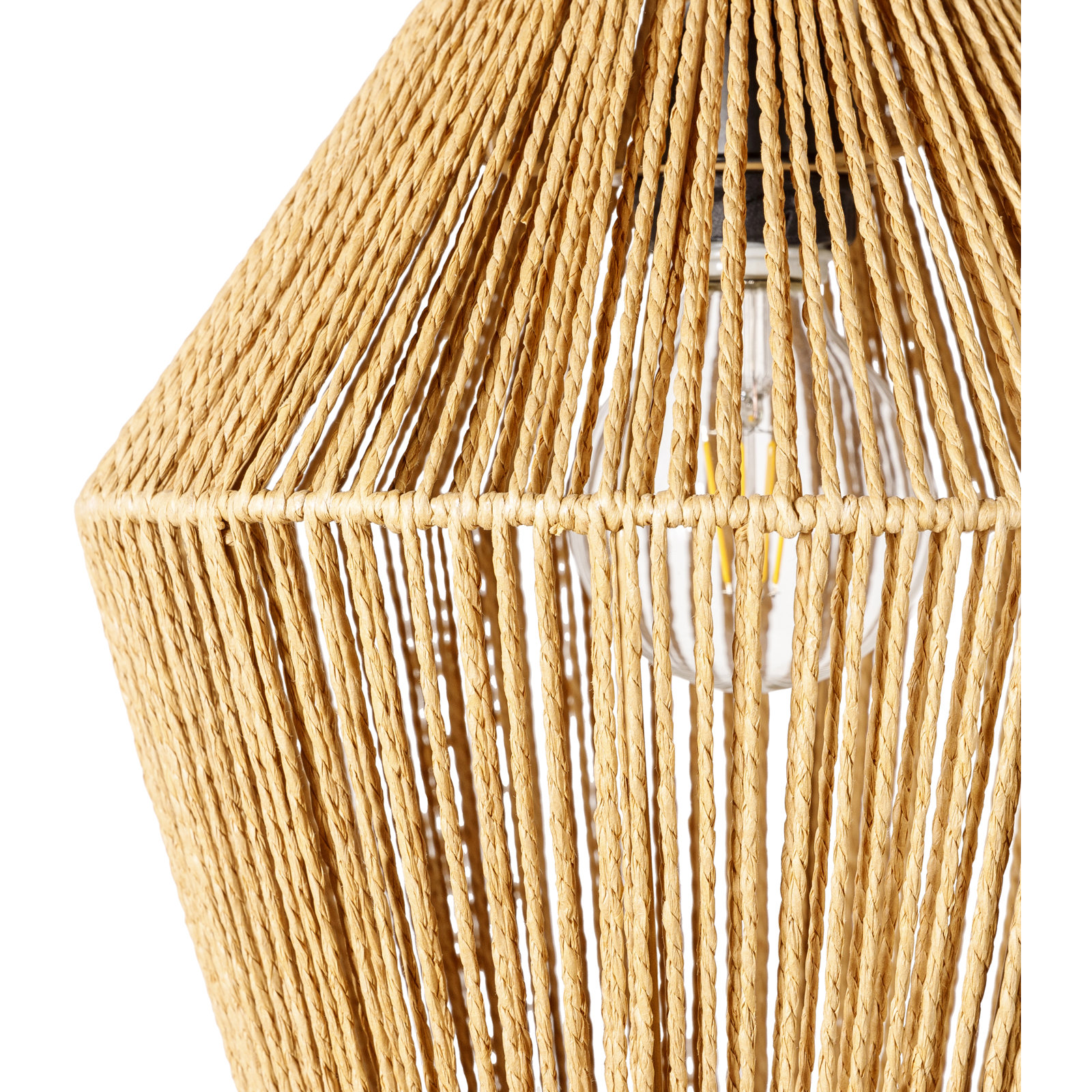 Medea Single Light Pendant, Beige, Beige