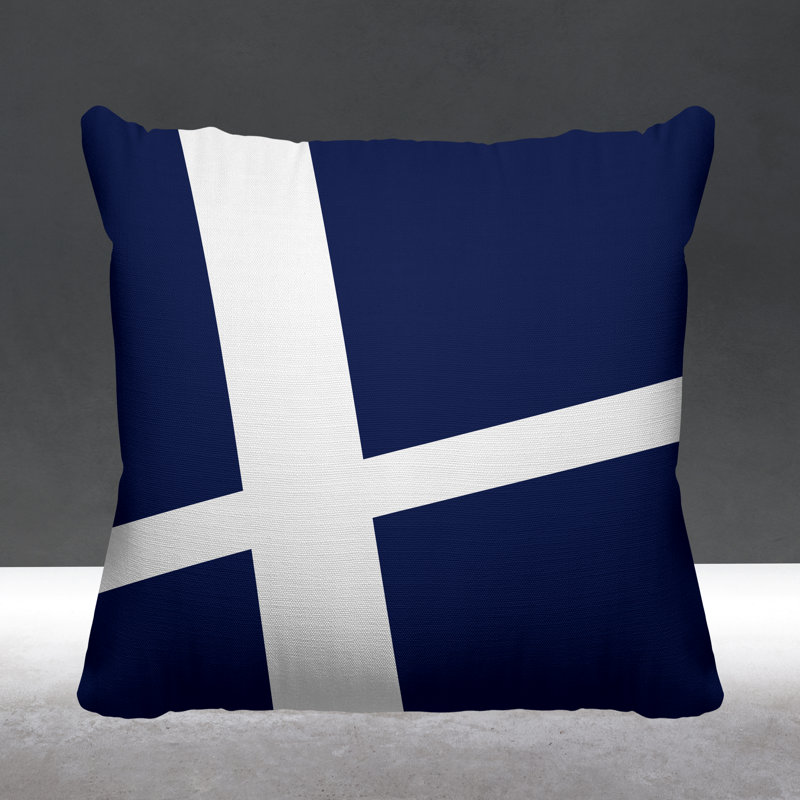 Coussin décoratif intérieur / extérieur Siddel, Bleu marine, L 19 po x H 19 po