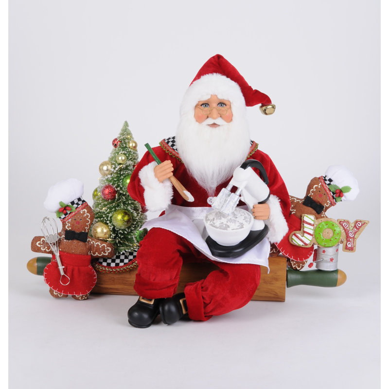 Rolling out Christmas Santa