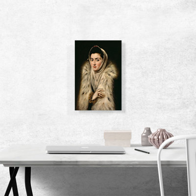 «Lady in a Fur Wrap» par El Greco, reproduction d'art sur toile tendue