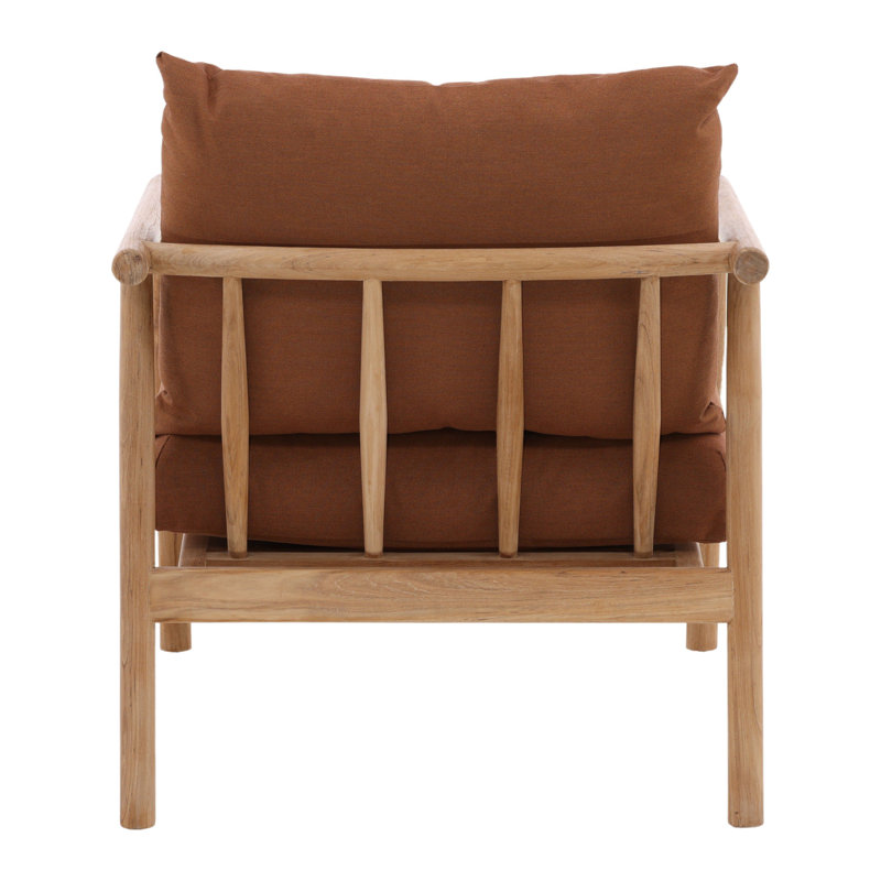 Aimee Teak Wood Outdoor Occasional Chair, Sienna