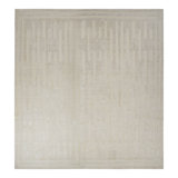 Modern Textural Hand Knotted Silk Striped Area Rug