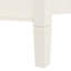 Lit plateforme à baldaquin en bois avec tête de lit et pieds de support, blanc crème