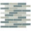 Carreau de mosaïque murale en verre lustré 12 po x 12 po Palette Mist Brick