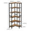 Industrial L-Shaped Corner Bookshelf with Geometric Metal Accents