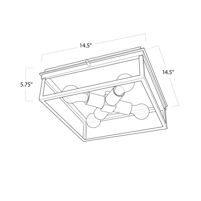 Sydney 4 - Bulb Outdoor Flush Mount