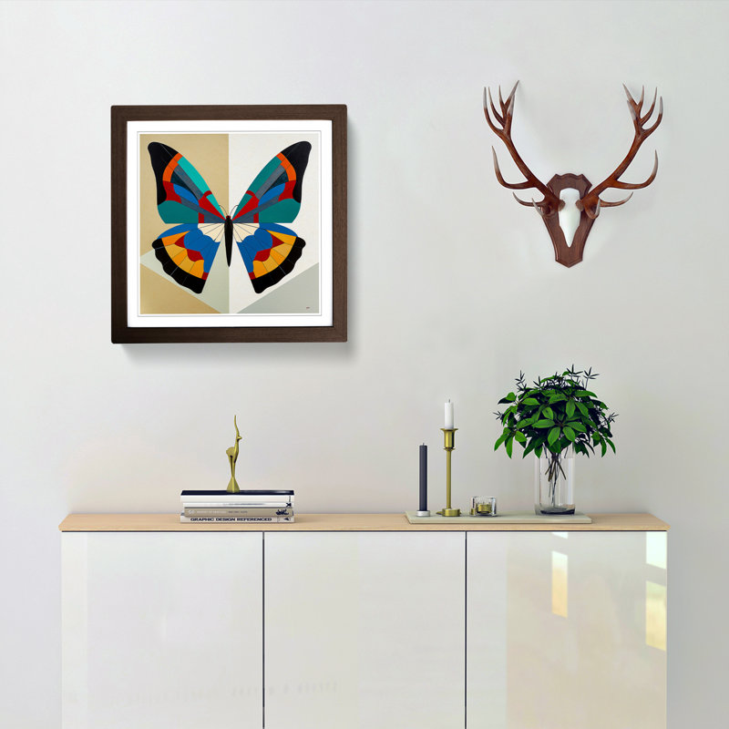 Single Picture Frame Print on Wood, Walnut
