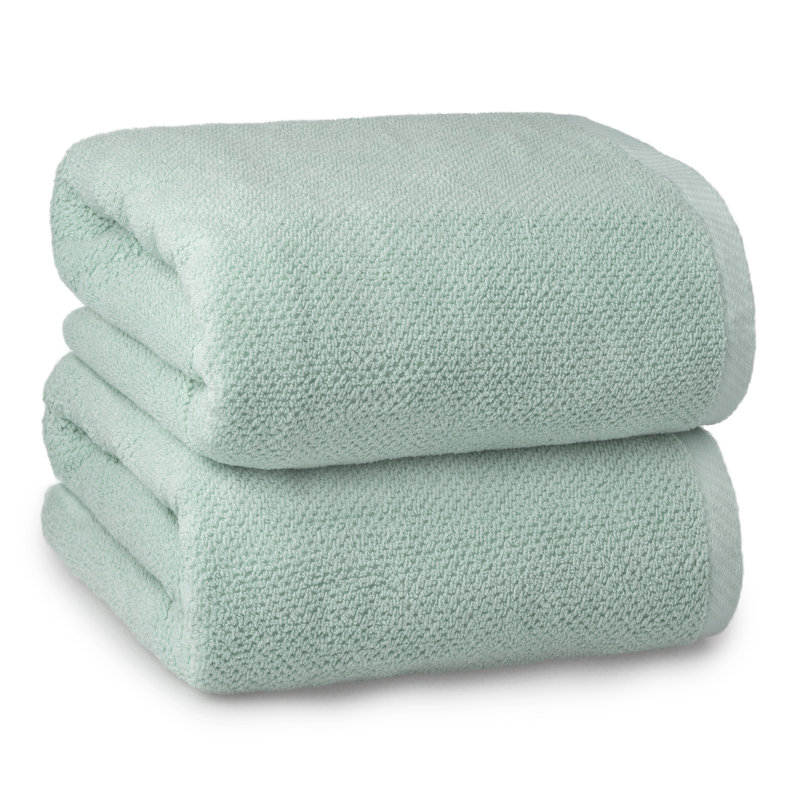 Ensemble de serviettes 100% coton Adarryll, Aigue-marine