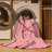 Machine Washable Rhawnhurst Valentines Modern & Contemporary Abstract Rug in Pink – Rose Binding-1764375045