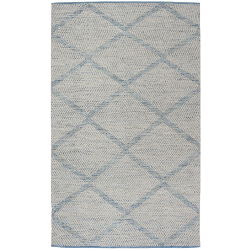 Bester Hand Woven Cotton Geometric Rug, Rectangle 9' x 12'