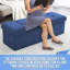 Grand repose-pieds pliable en lin capitonné Home / Repose-pieds 15 po x 45 po x 15 po
