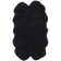 Tateos Handmade Shag Sheepskin Black Area Rug