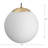 Medium Hanging Pendant Light with Opal Glass Globe-1633529938