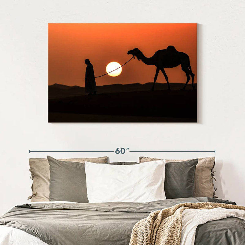 Crowle Man And Camel Silhouette