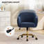 Fauteuil de bureau pivotant en velours Dinorah, réglable en hauteur-1249079192
