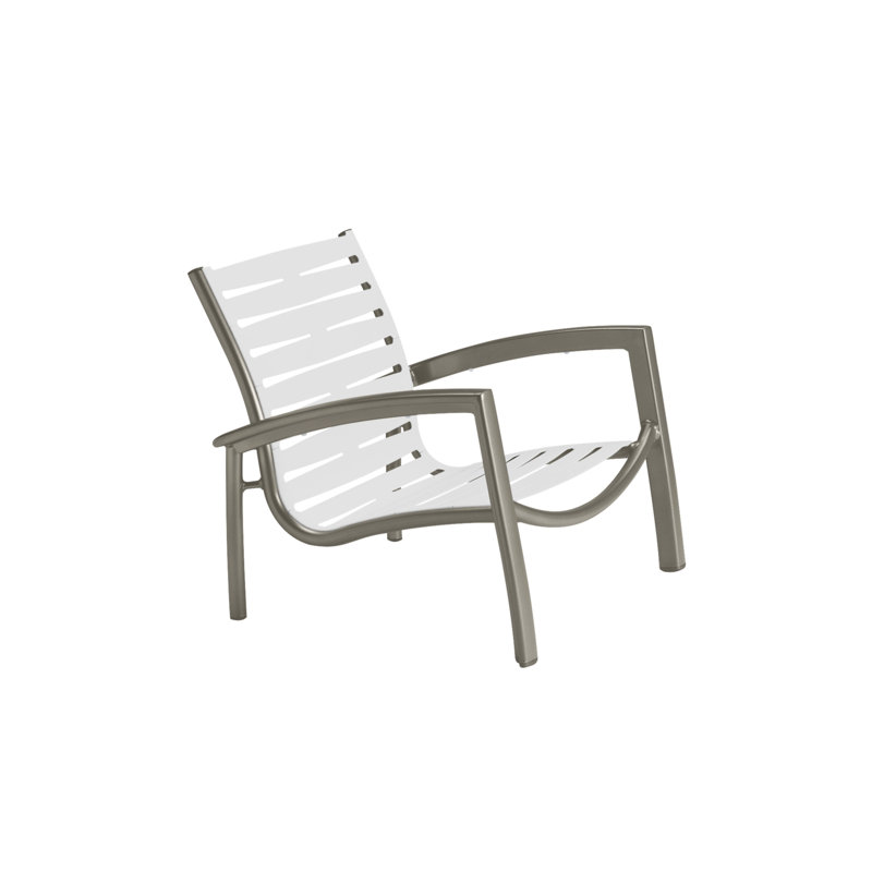 South Beach Outdoor Lounge Chair, Shell, Snow Vinyl