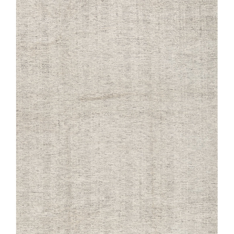 Wool Area Rug in Beige, Rectangle 12' x 14'10"