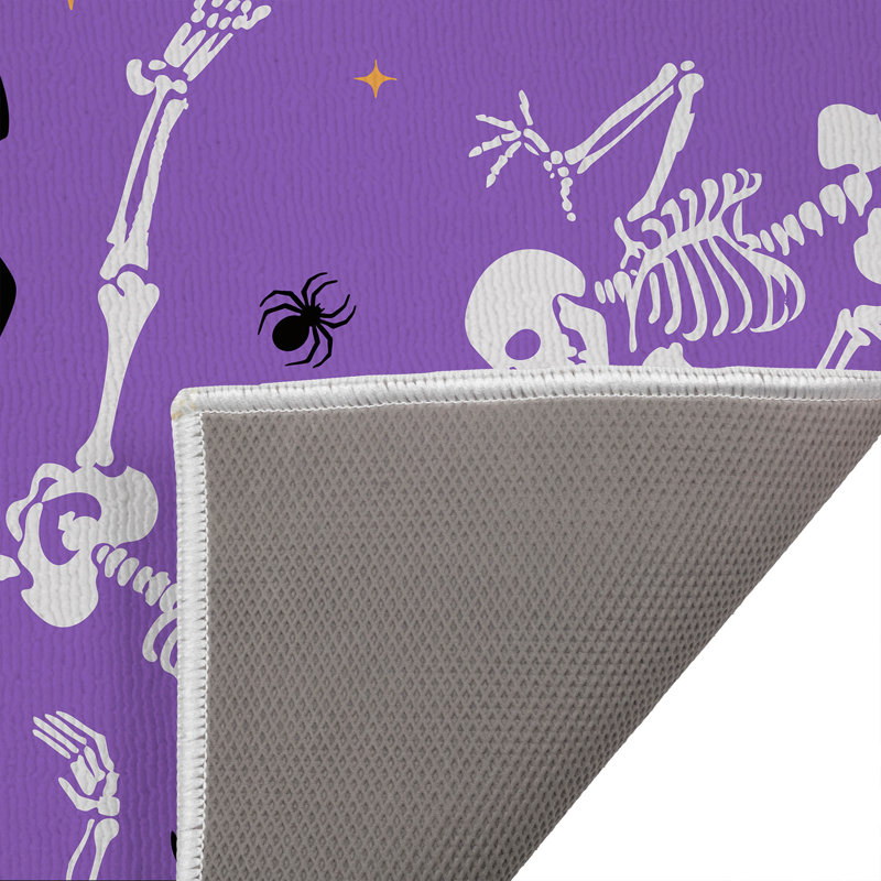 Tapis d'extérieur Skeleton Boogie, L 21 po x L 34 po, Mauve