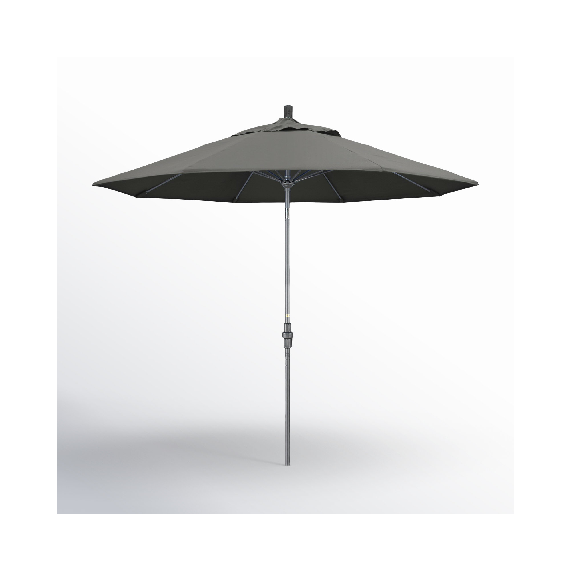 Roverta 9' Market Sunbrella® Umbrella, Silver, Canvas Charcoal Sunbrella® Canvas