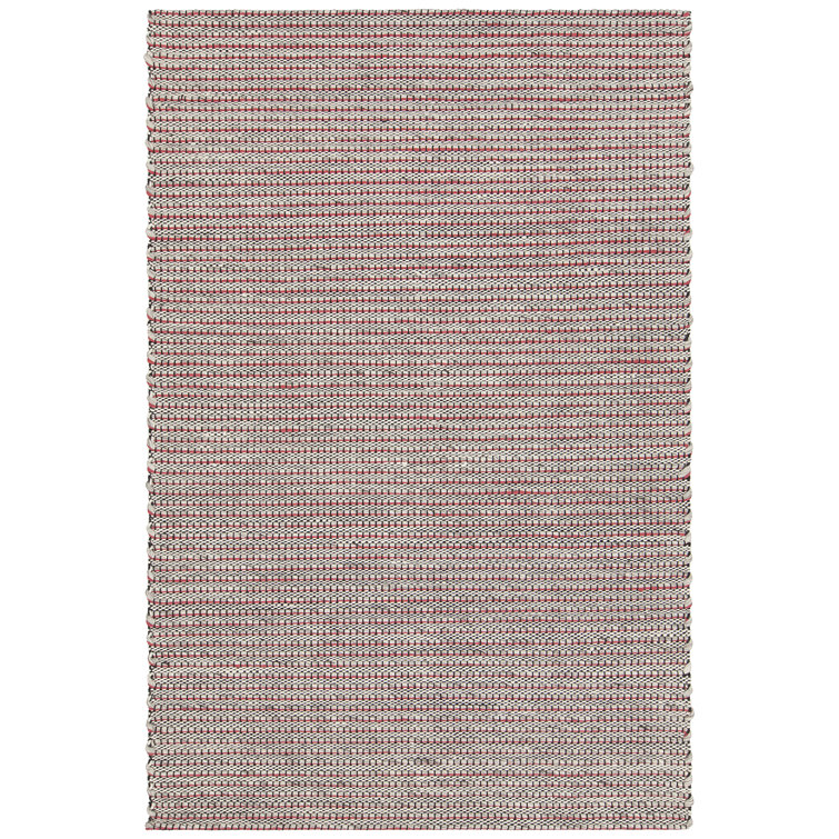 Tapis rouge/noir tissé à la main Werner
