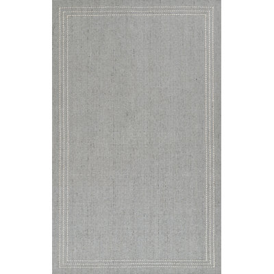 Patton Light Blue Hand-Loomed Wool Rug