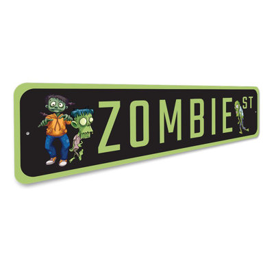 Zombie Street Aluminum Sign
