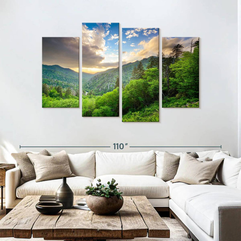 Alvord Newfound Gap At Sunset, 54" H x 84" W