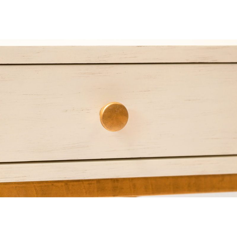 Lyon 18"  Square End Table In Antique White