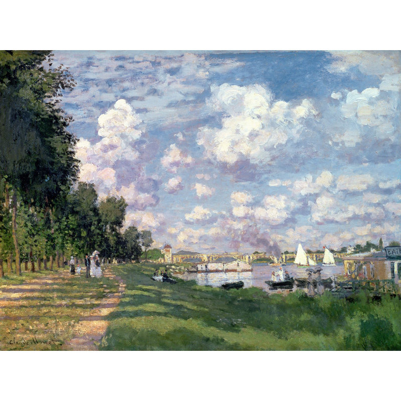 The Marina At Argenteuil by Claude Monet - Wrapped Canvas Painting, 70cm H x 100cm W x 4cm D