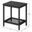 Ensemble de 2 tables d'appoint extérieures à 2 niveaux, table de patio décorative avec tablette