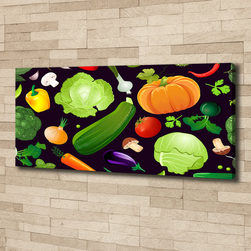 Colorful Vegetables - No Frame Print on Canvas