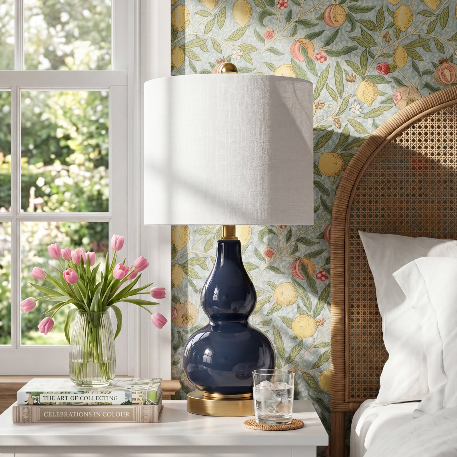 Galliano Table Lamp, Navy