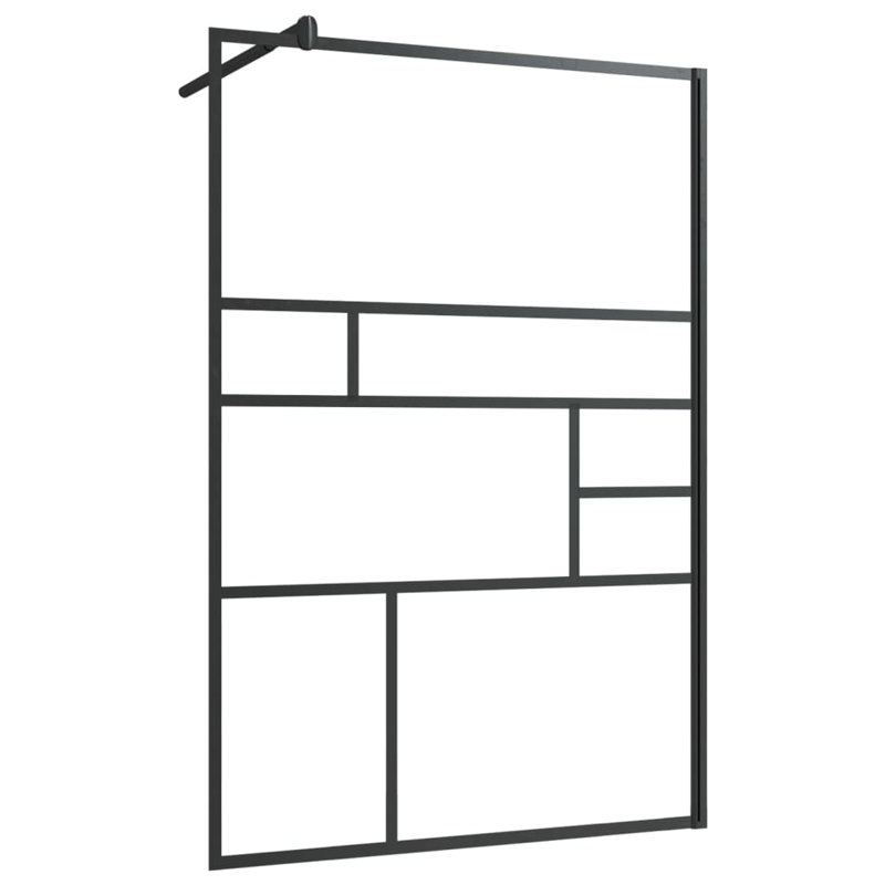 Paroi de douche VidaXL, H 76,8 po x l 45,3 po, Noir