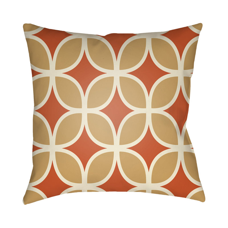 Moderne Geometric Outdoor Throw Pillow, Blue, 22" H  x 22" W x 5" D