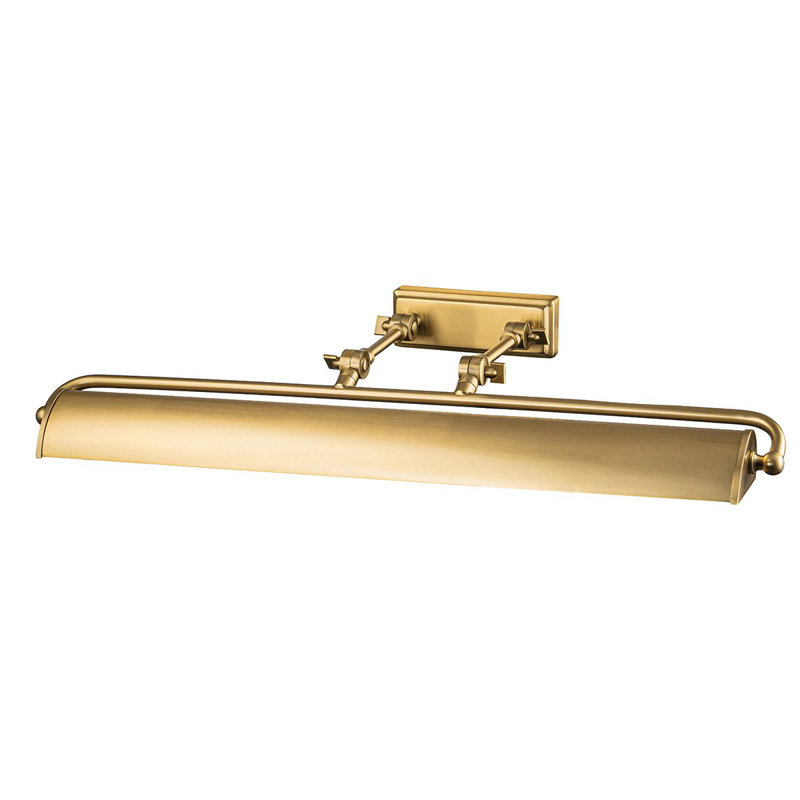 Hardwired Wall Mounted Picture Light, Aged Brass