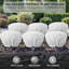 12‑Pack Drawstring Plant Fleece Frost Protection Jackets, 39.4" x 23.6" White Reusable Outdoor Plant Covers, Winter Garden Plant Protection Against Frost, Cold and Insect Damage