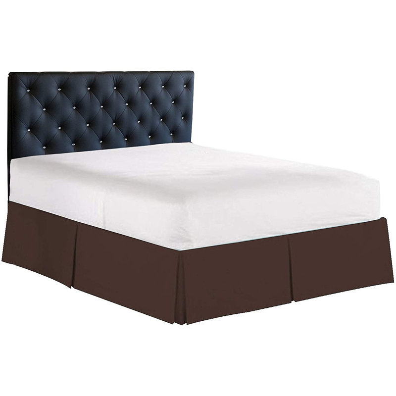 3 Sided Pleated Bed Skirt King - Soft, Easy Fit with 14 Inch Tailored Drop - Hotel Quality, Wrinkle Free & Fade Resistant