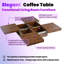 39.4 Inch Square Coffee Table With Sliding Top And Storage